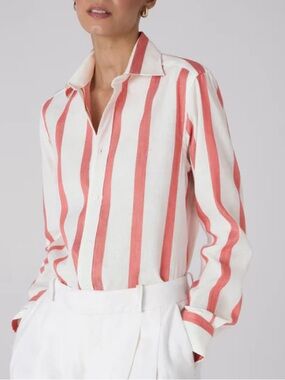 WNU With Nothing Underneath The Boyfriend Strawberry Jetty Stripe NWT 4